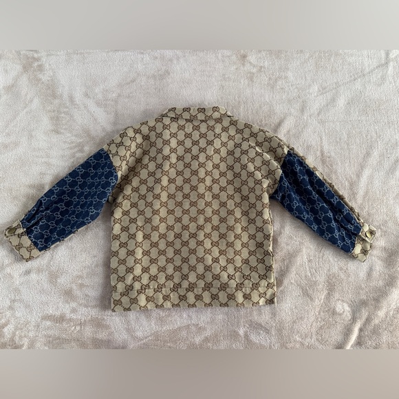 Monogram Toddler Jacket Beige Brown Old Money Quiet Luxury Preppy Size 100 - Picture 5 of 10